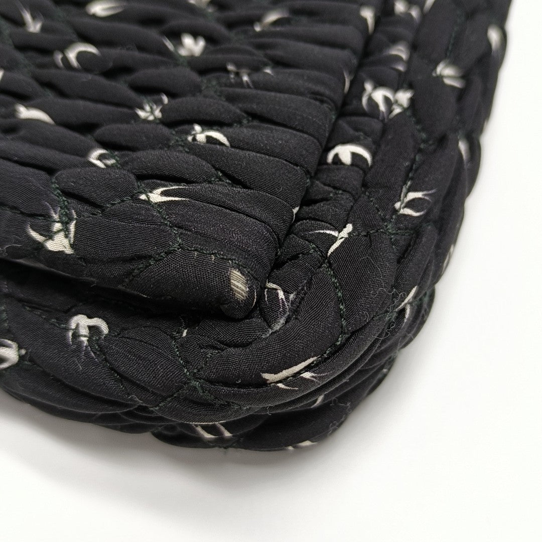 Crystal Quilted Fabric Black