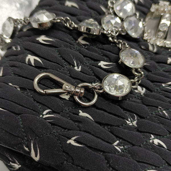 Crystal Quilted Fabric Black