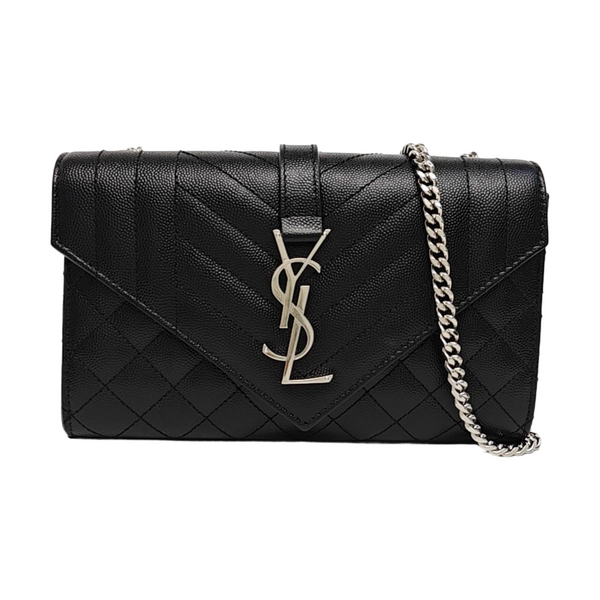 ENVELOPE Small Quilted Calfskin Black