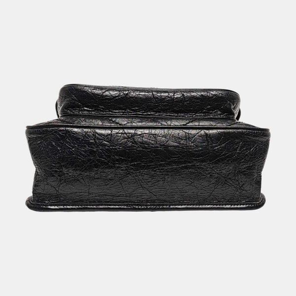 NIKI Medium Chevron Calfskin Black