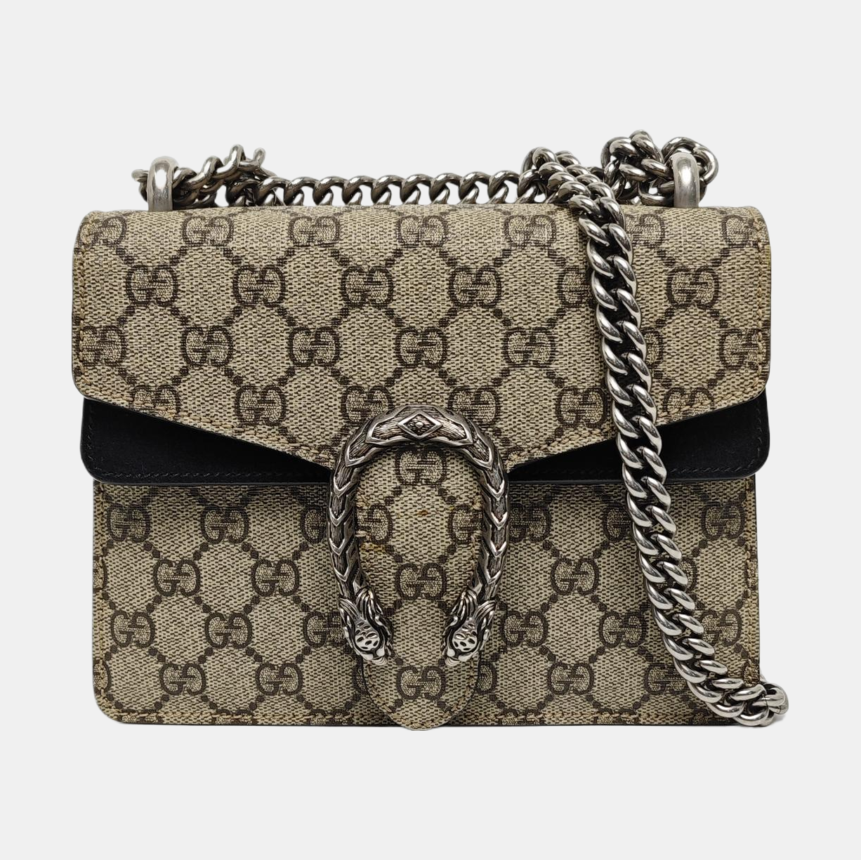 Dionysus Mini Monogram Coated Canvas Beige