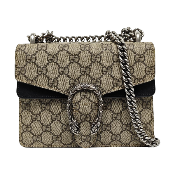 Dionysus Mini Monogram Coated Canvas Beige