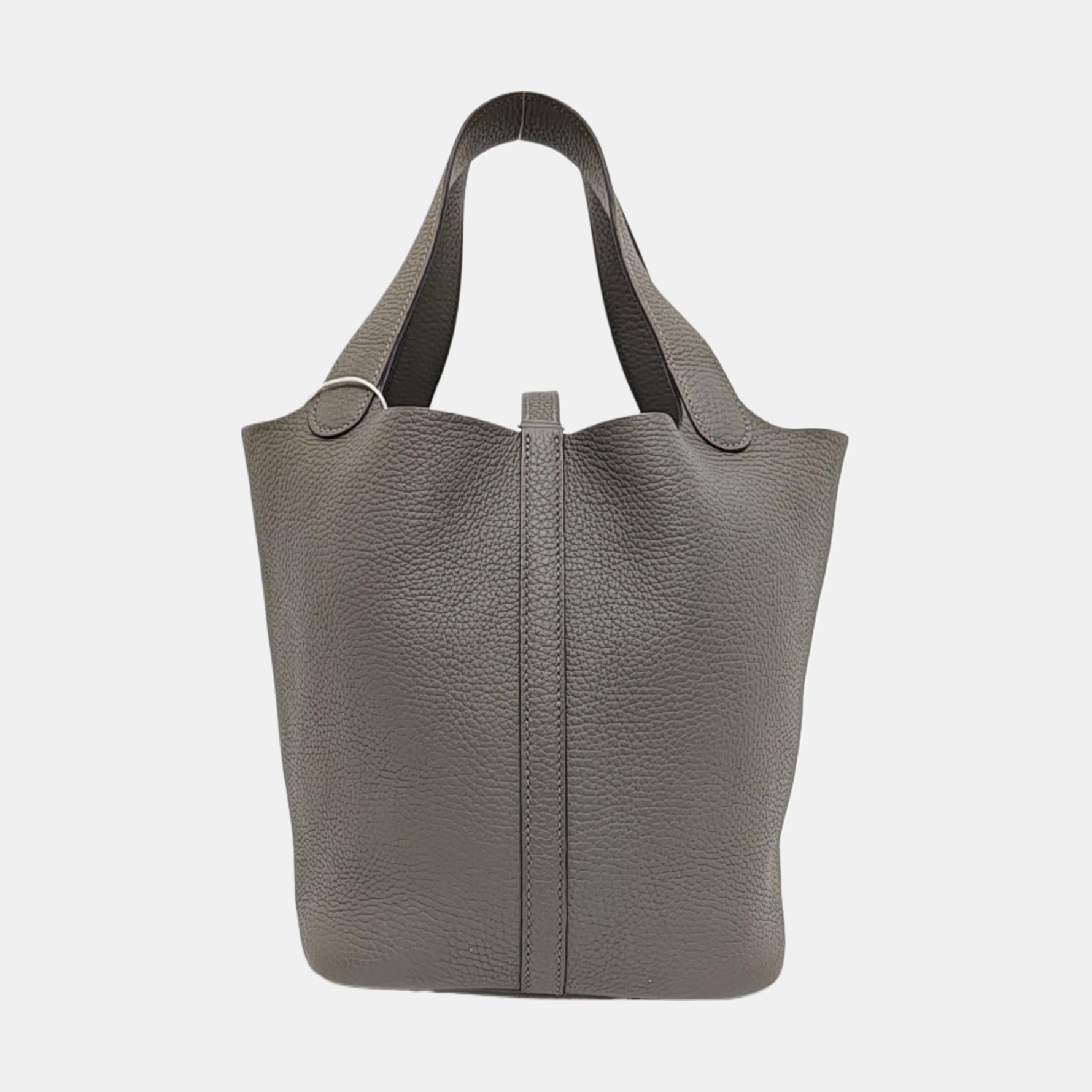 Authenticated pre-owned  Picotin Lock 22 Clemence Gray - Top Handle Bag at Looply