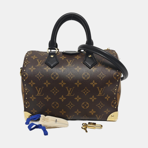 SPEEDY 25 Monogram Coated Canvas Brown