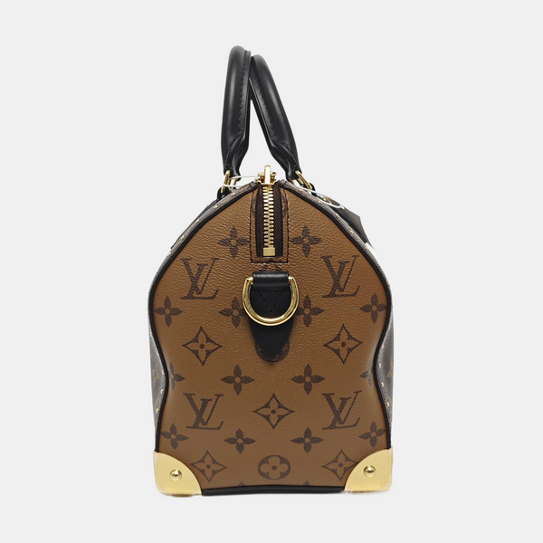 SPEEDY 25 Monogram Coated Canvas Brown