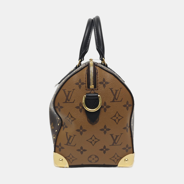 SPEEDY 25 Monogram Coated Canvas Brown