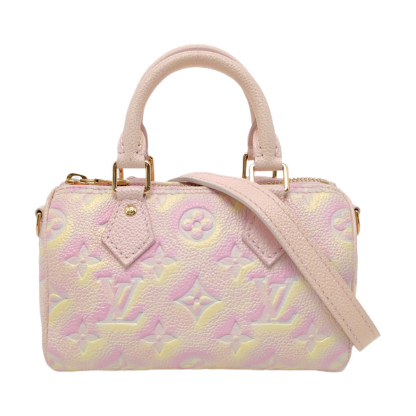 SPEEDY Nano Monogram Calfskin Pink