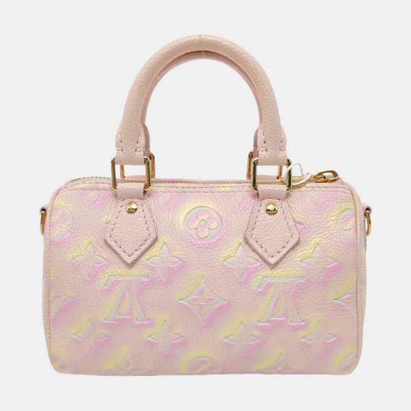 SPEEDY Nano Monogram Calfskin Pink