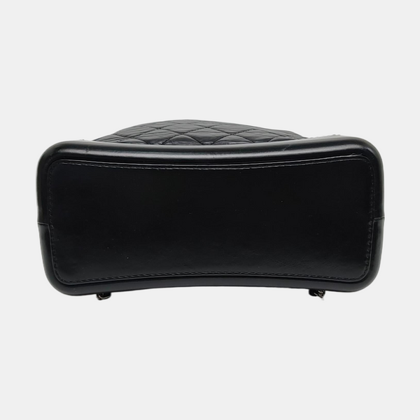 GABRIELLE Large Quilted Calfskin Black