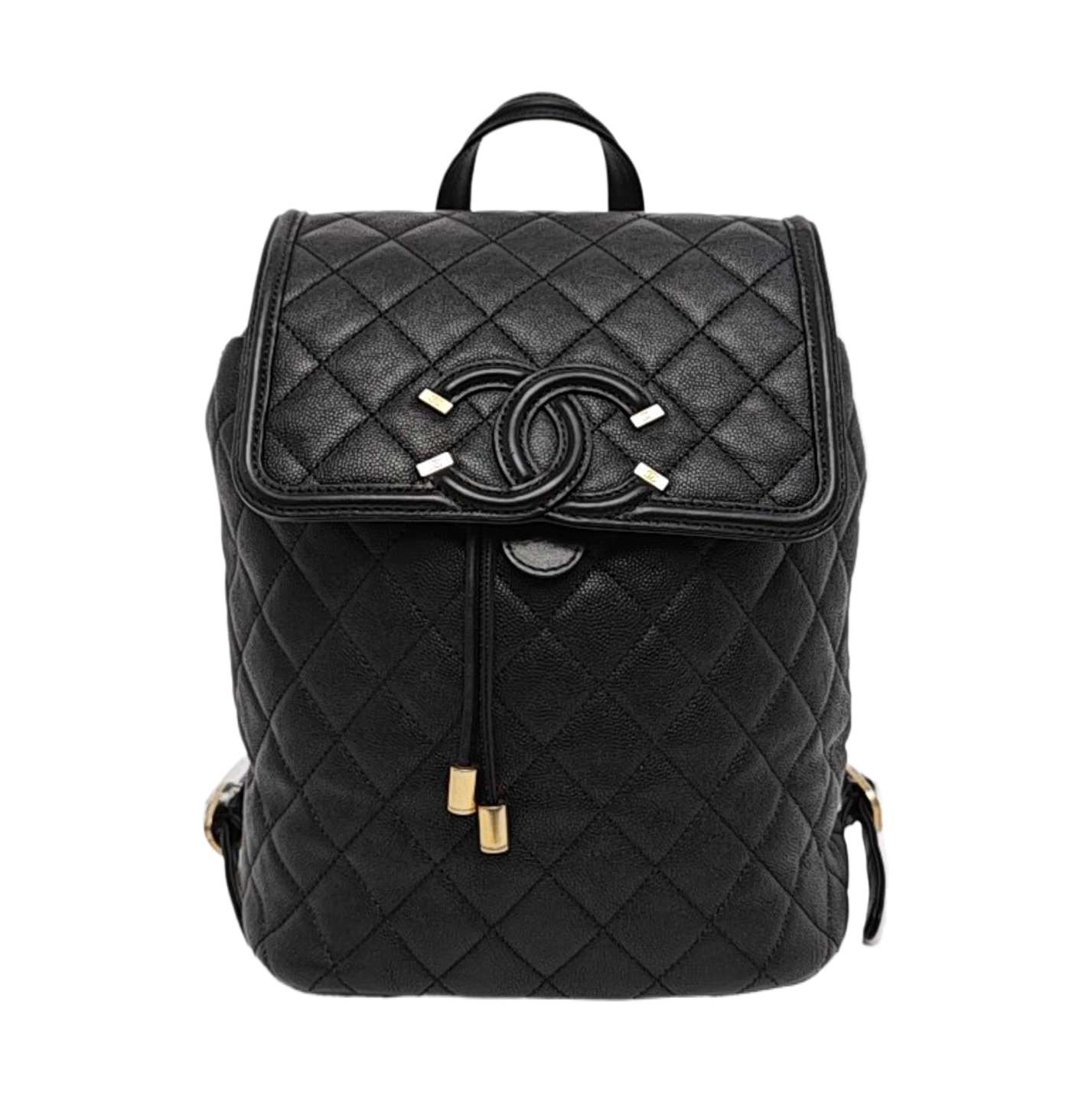 FILIGREE Small Quilted Grained Calfskin Black