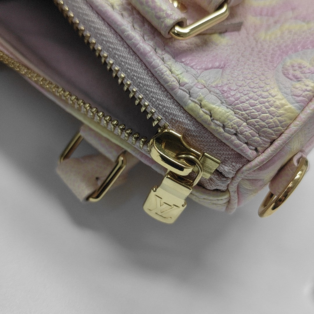 SPEEDY Nano Monogram Calfskin Pink
