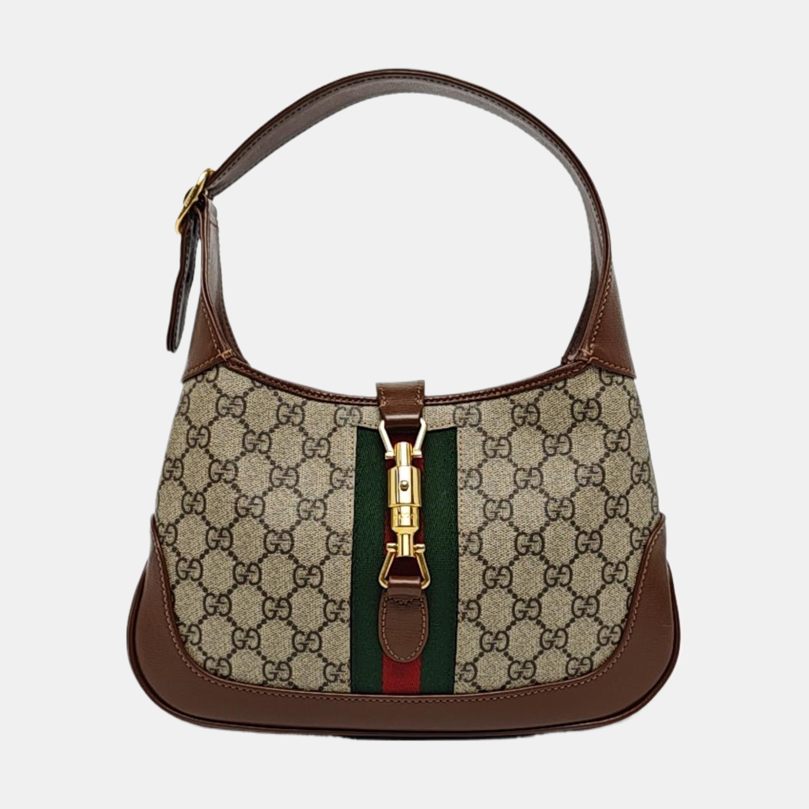 Authenticated pre-owned  Jackie 1961 Small Monogram Coated Canvas Beige - Top Handle Bag at Looply