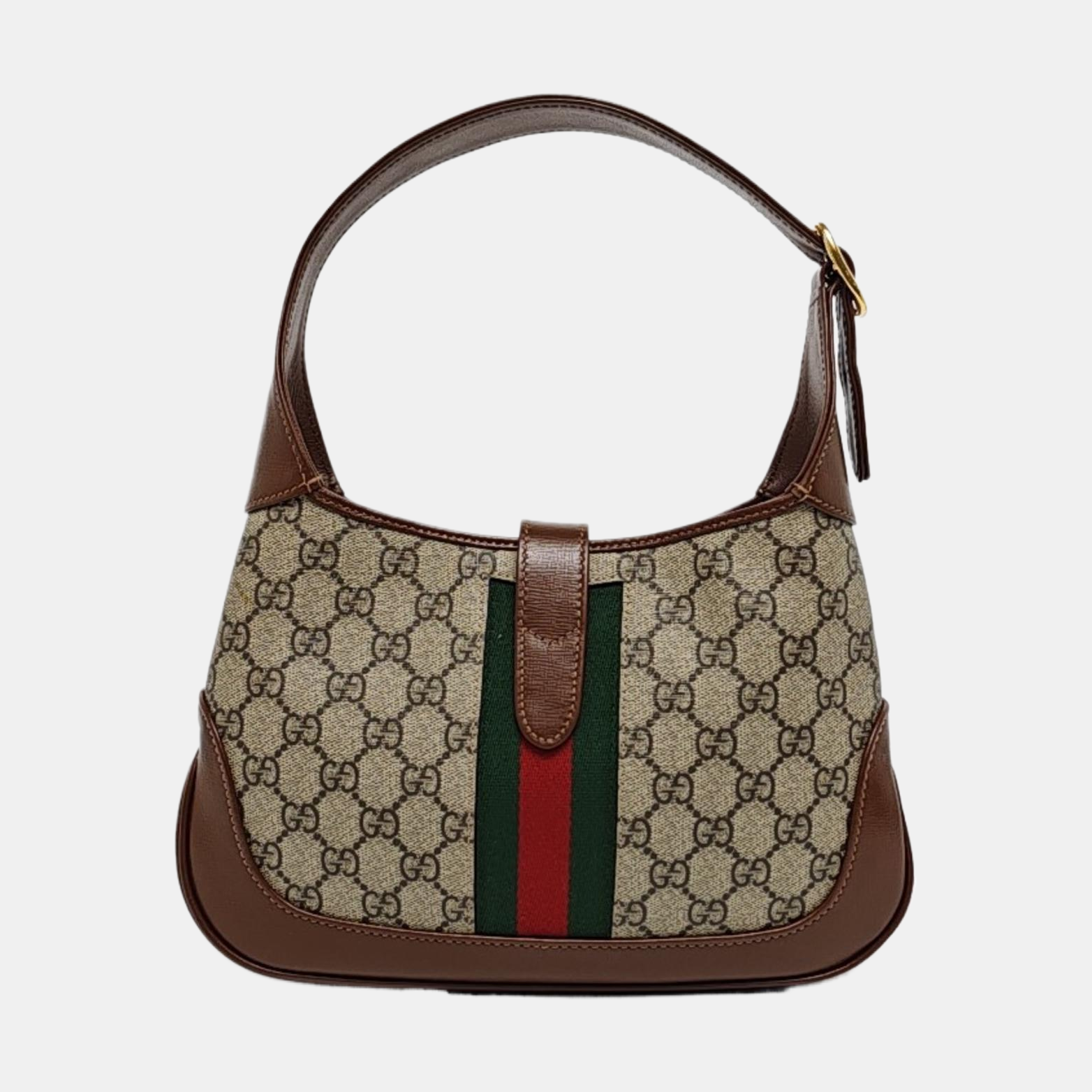 Authenticated pre-owned  Jackie 1961 Small Monogram Coated Canvas Beige - Top Handle Bag at Looply
