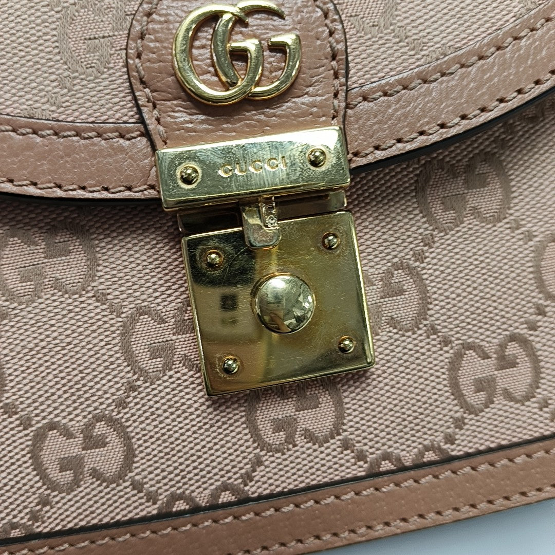 Ophidia Mini Monogram Canvas Pink