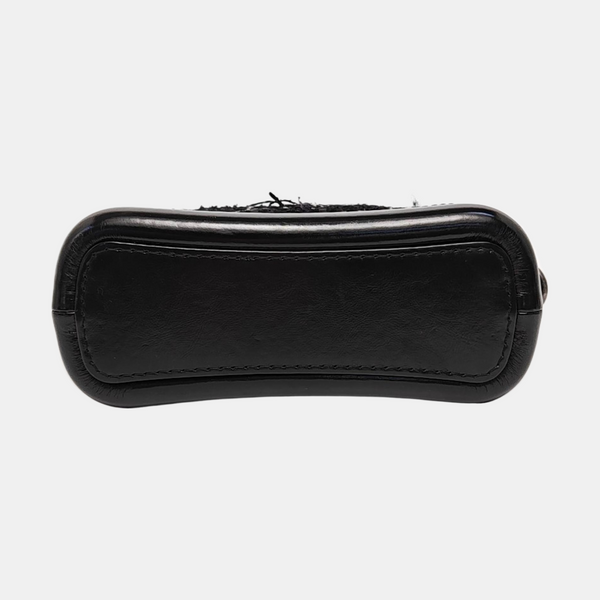 Authenticated pre-owned  Gabrielle Small Quilted Wool Black - Crossbody Bag at Looply