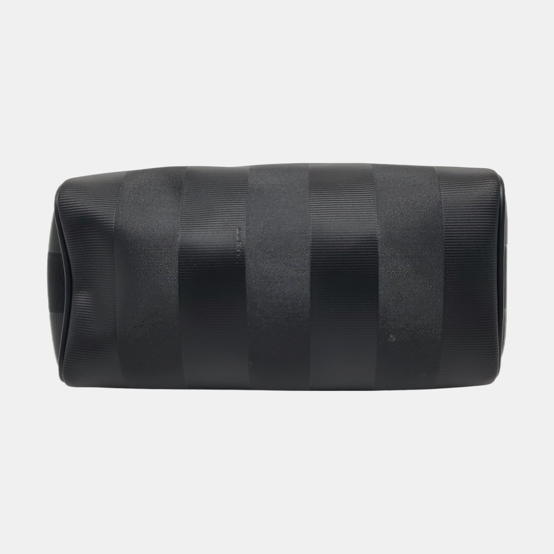 Coated Canvas Top Handle Bag Black