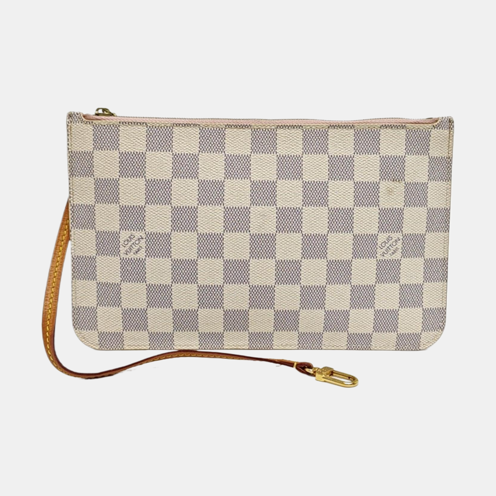 Authenticated pre-owned  Neverfull Damier Azur Coated Canvas White - Top Handle Bag at Looply