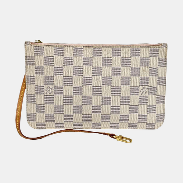 Authenticated pre-owned  Neverfull Damier Azur Coated Canvas White - Top Handle Bag at Looply