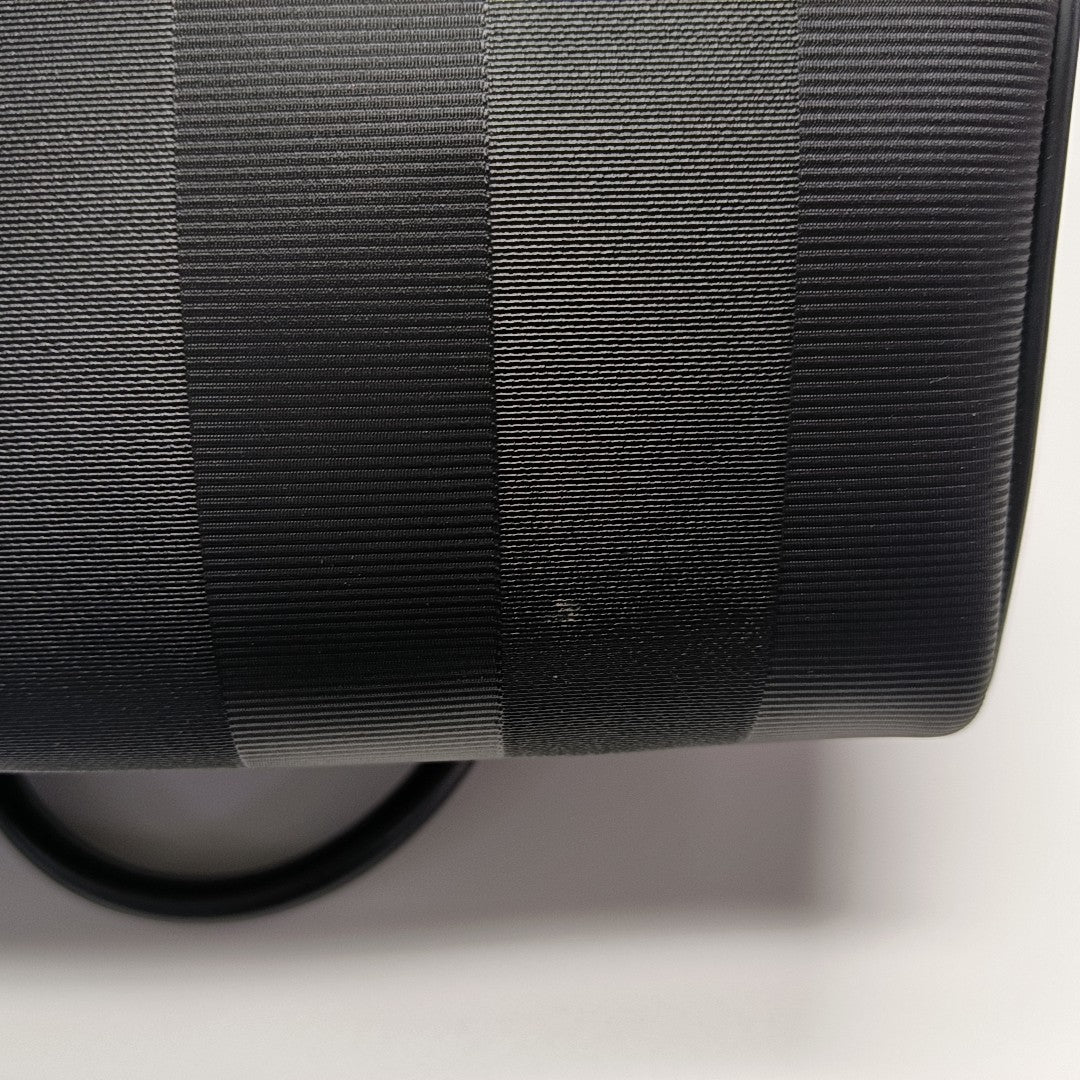 Coated Canvas Top Handle Bag Black