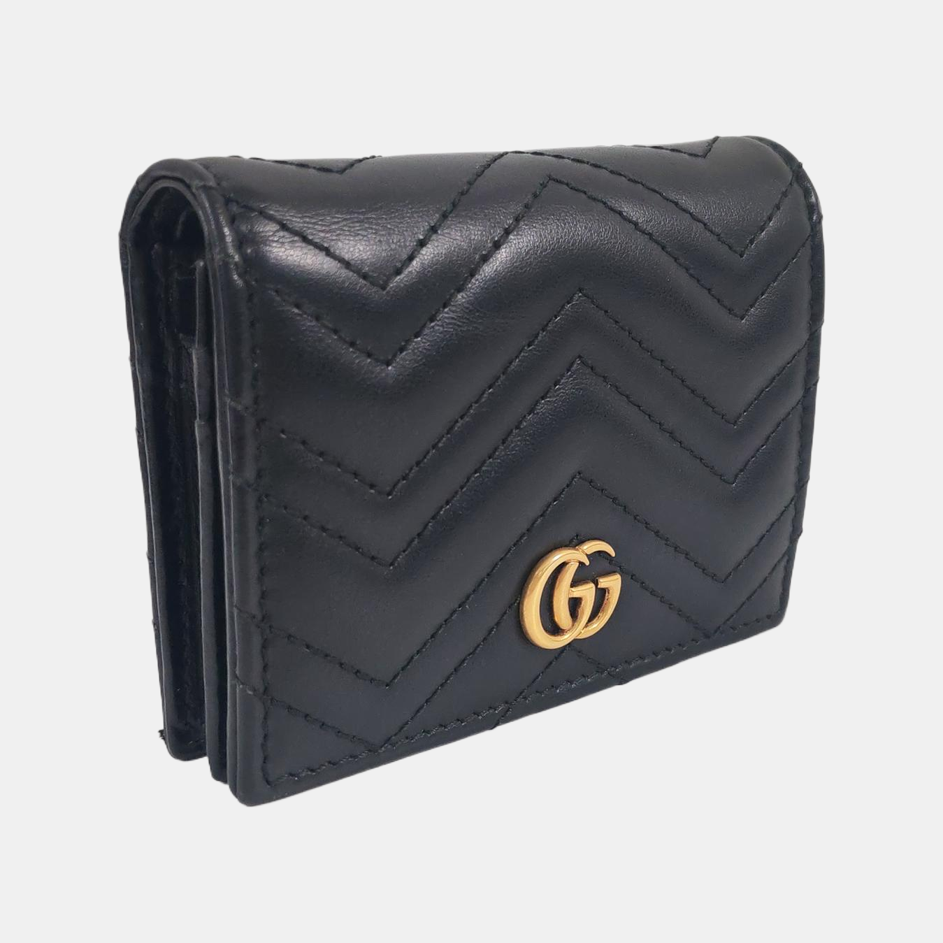 Authenticated pre-owned  GG Marmont Calfskin Black Wallet - Wallet at Looply