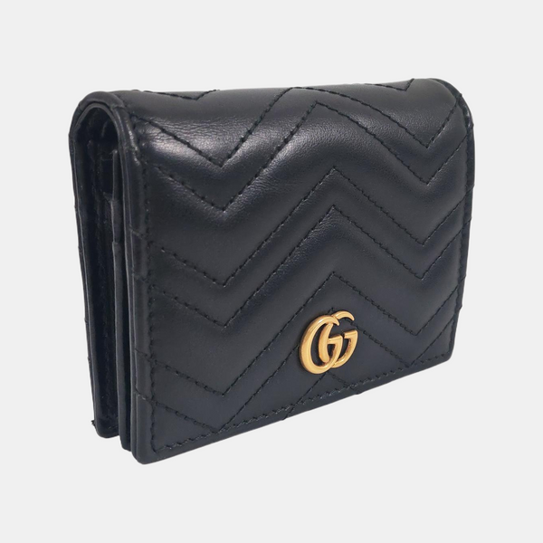 Authenticated pre-owned  GG Marmont Calfskin Black Wallet - Wallet at Looply