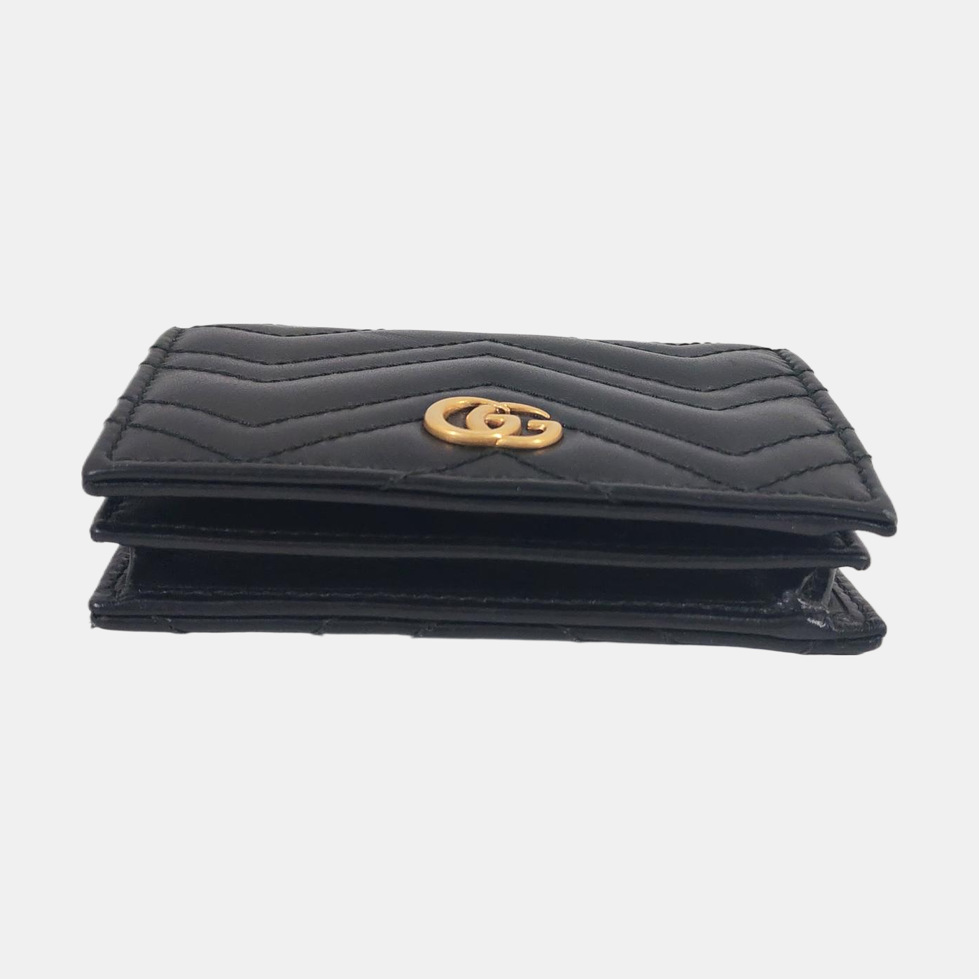 Authenticated pre-owned  GG Marmont Calfskin Black Wallet - Wallet at Looply