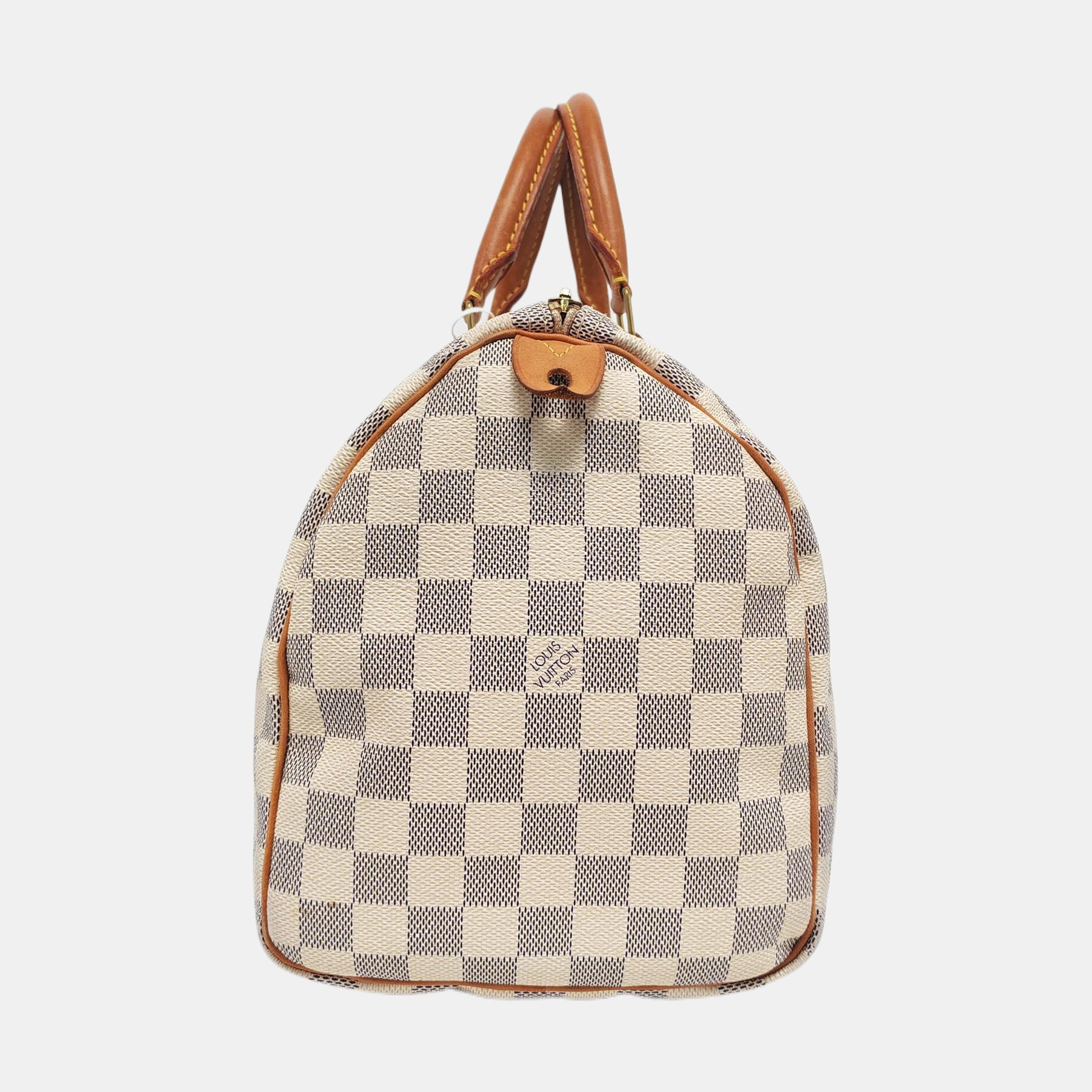 Authenticated pre-owned  Speedy 30 Damier Azur Coated Canvas White - Top Handle Bag at Looply