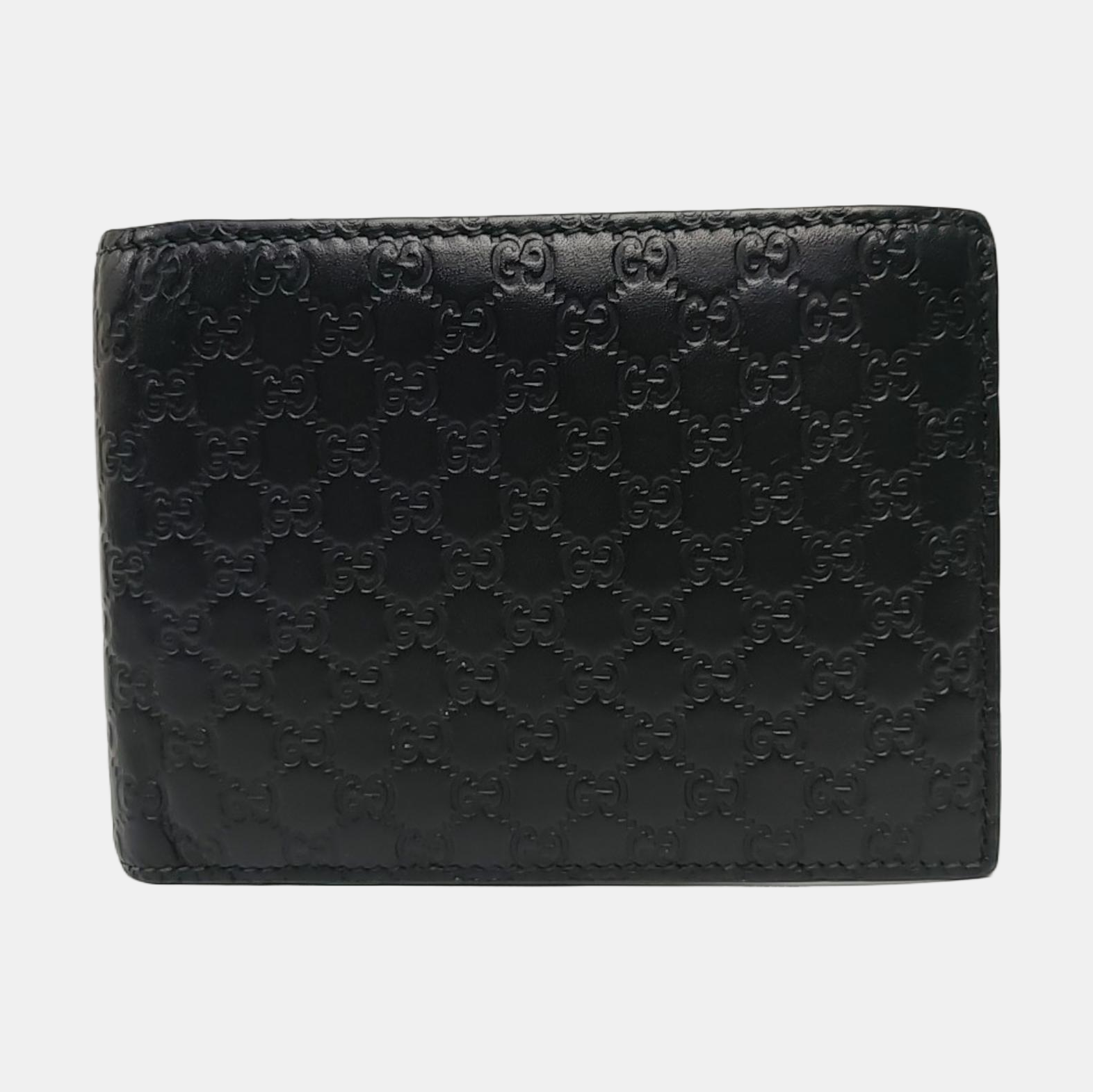 Authenticated pre-owned  Microguccissima Monogram Calfskin Black Wallet - Handbags at Looply