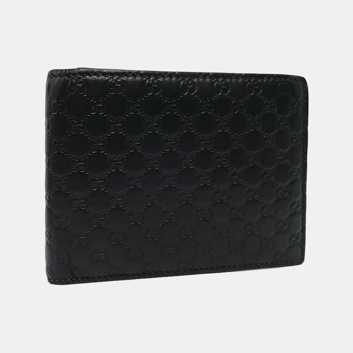 Authenticated pre-owned  Microguccissima Monogram Calfskin Black Wallet - Handbags at Looply