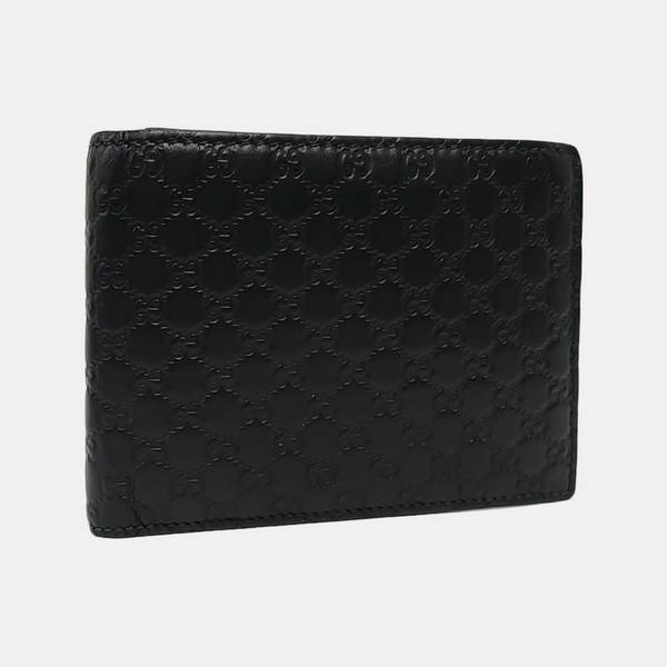 Authenticated pre-owned  Microguccissima Monogram Calfskin Black Wallet - Handbags at Looply