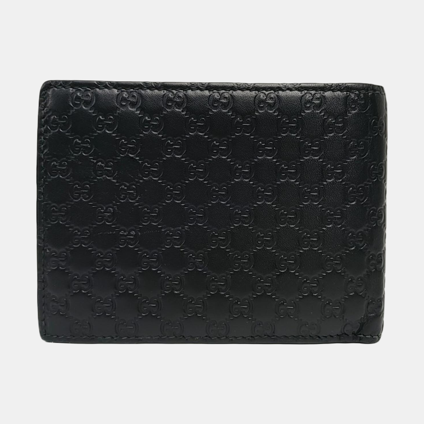 Authenticated pre-owned  Microguccissima Monogram Calfskin Black Wallet - Handbags at Looply