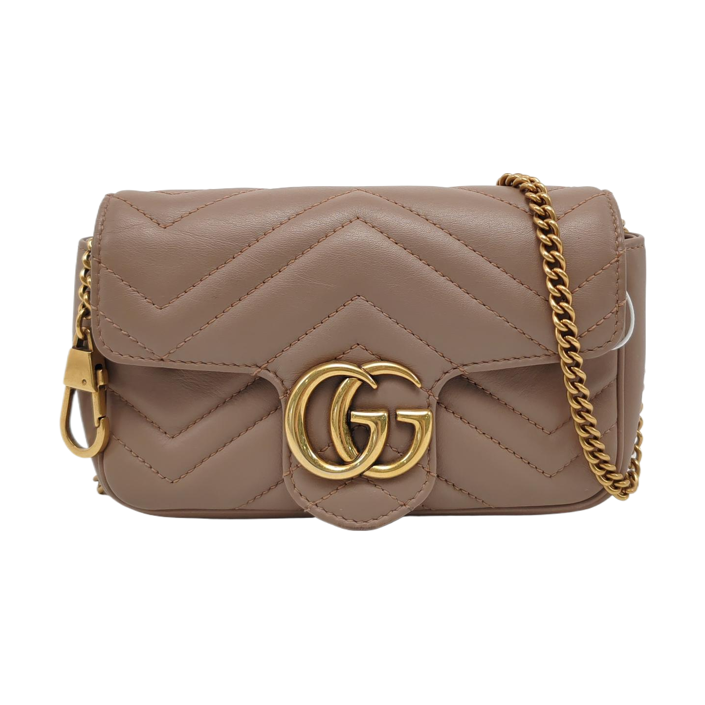 GG Marmont Mini Quilted Calfskin Beige
