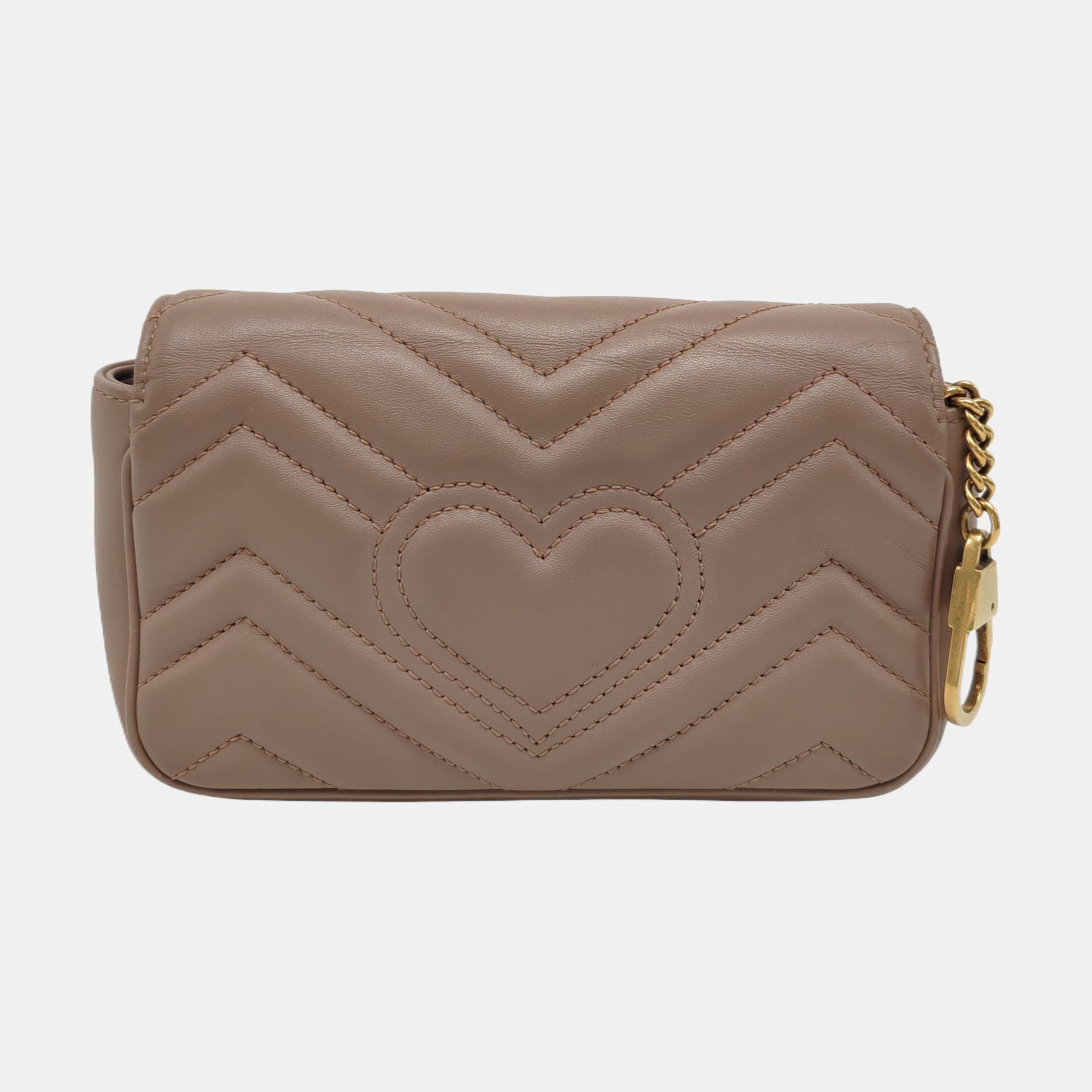 GG Marmont Mini Quilted Calfskin Beige