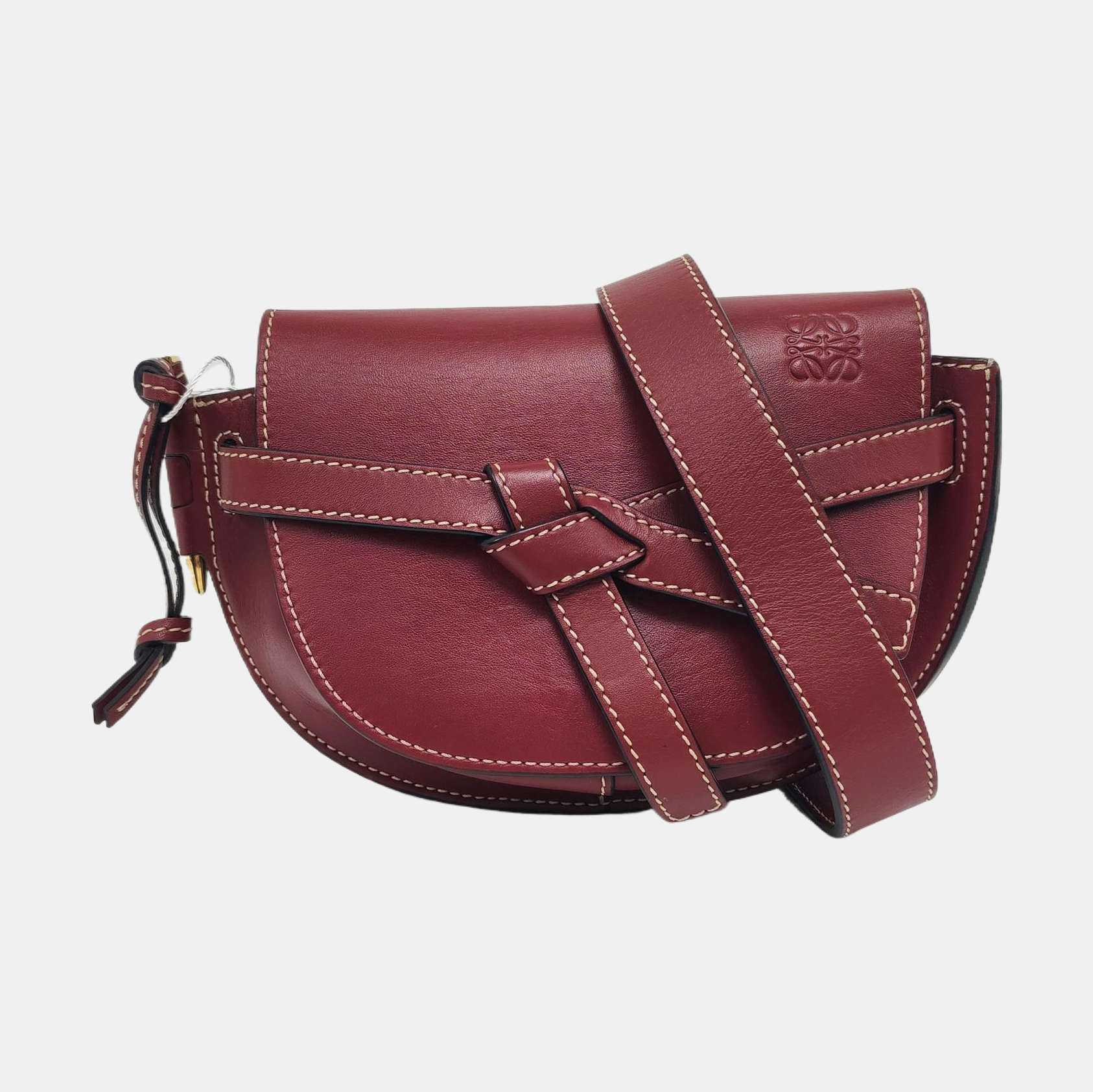 Authenticated pre-owned  Gate Small Calfskin Burgundy - Belt Bag at Looply