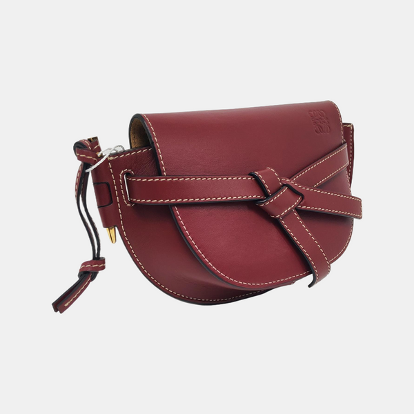 Authenticated pre-owned  Gate Small Calfskin Burgundy - Belt Bag at Looply