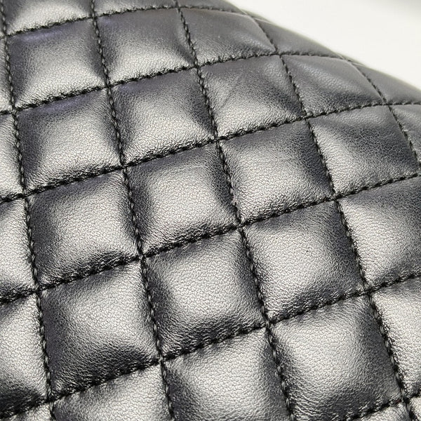 BOY CHANEL Large Quilted Lambskin Black