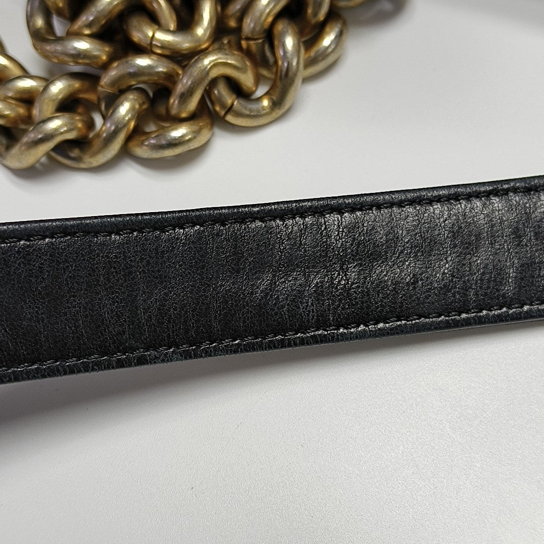 BOY CHANEL Large Quilted Lambskin Black
