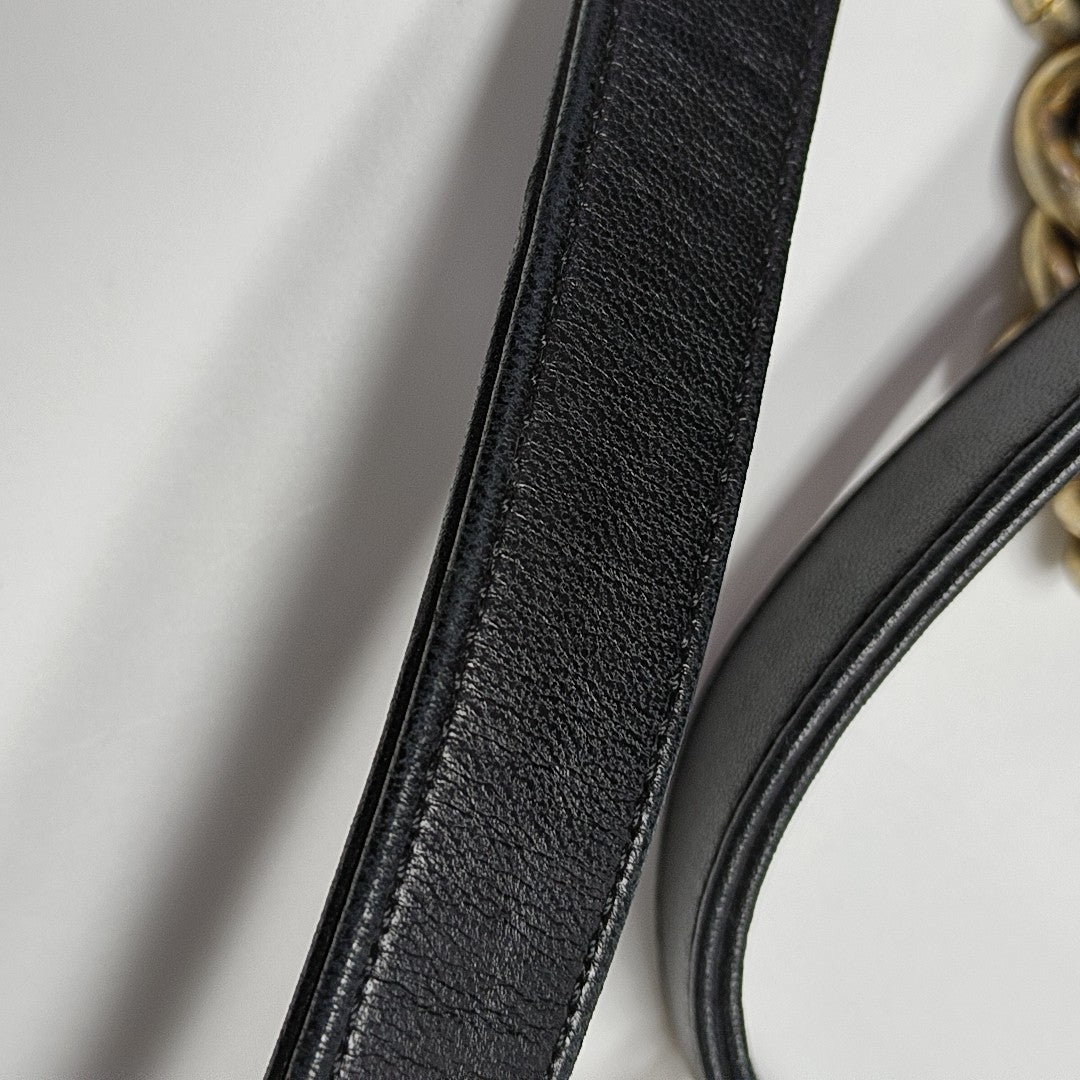BOY CHANEL Large Quilted Lambskin Black