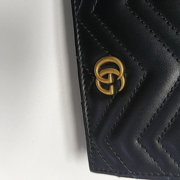 Authenticated pre-owned  GG Marmont Calfskin Black Wallet - Wallet at Looply