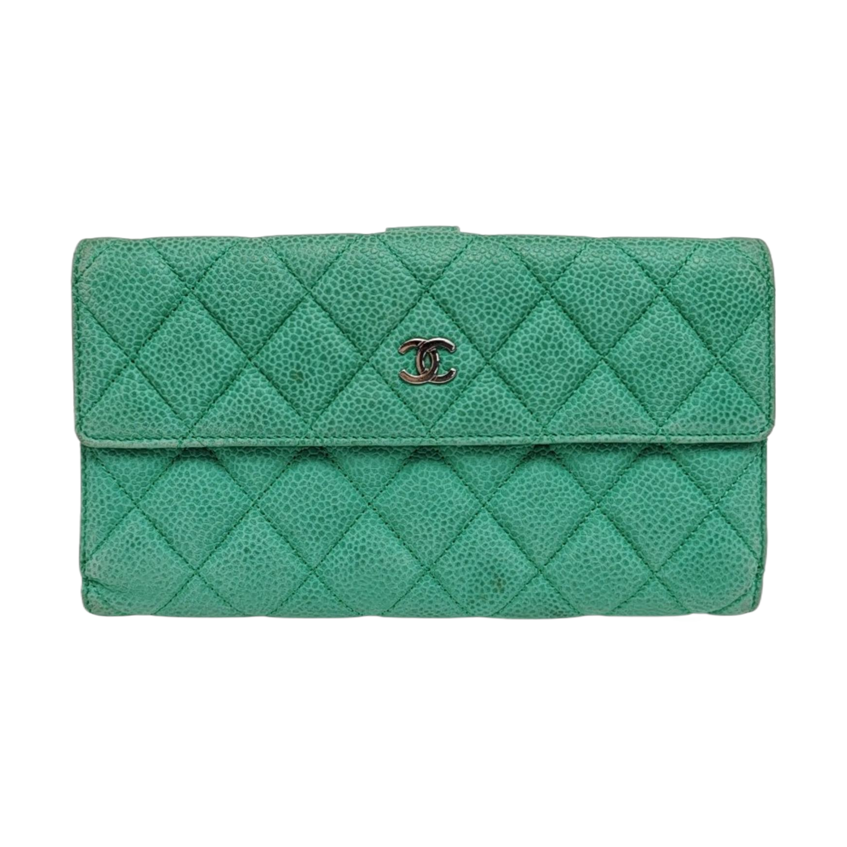 Quilted Grained Calfskin Green
