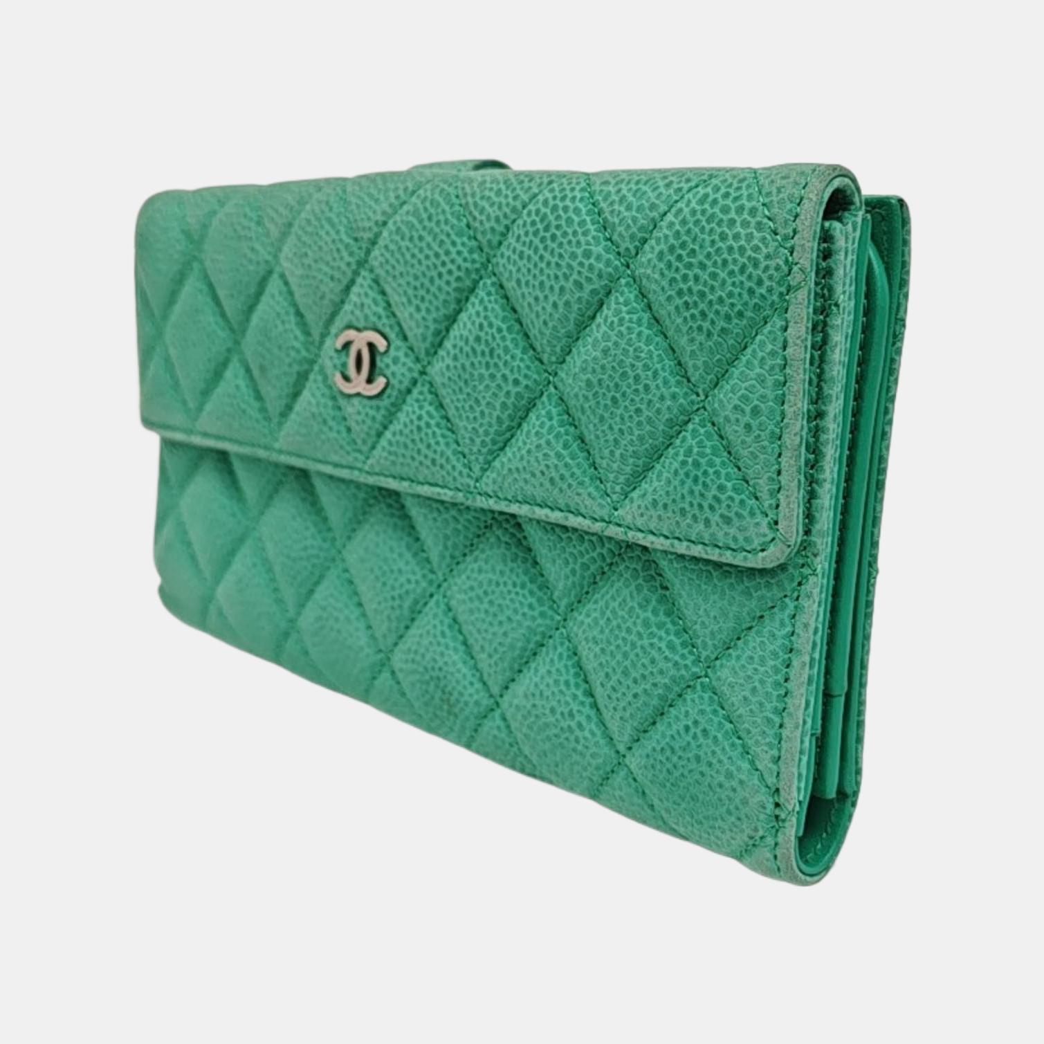 Quilted Grained Calfskin Green