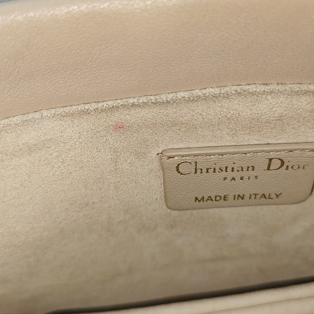 Authenticated pre-owned  Lady Dior Milly Mini Lambskin Beige - Shoulder Bag at Looply