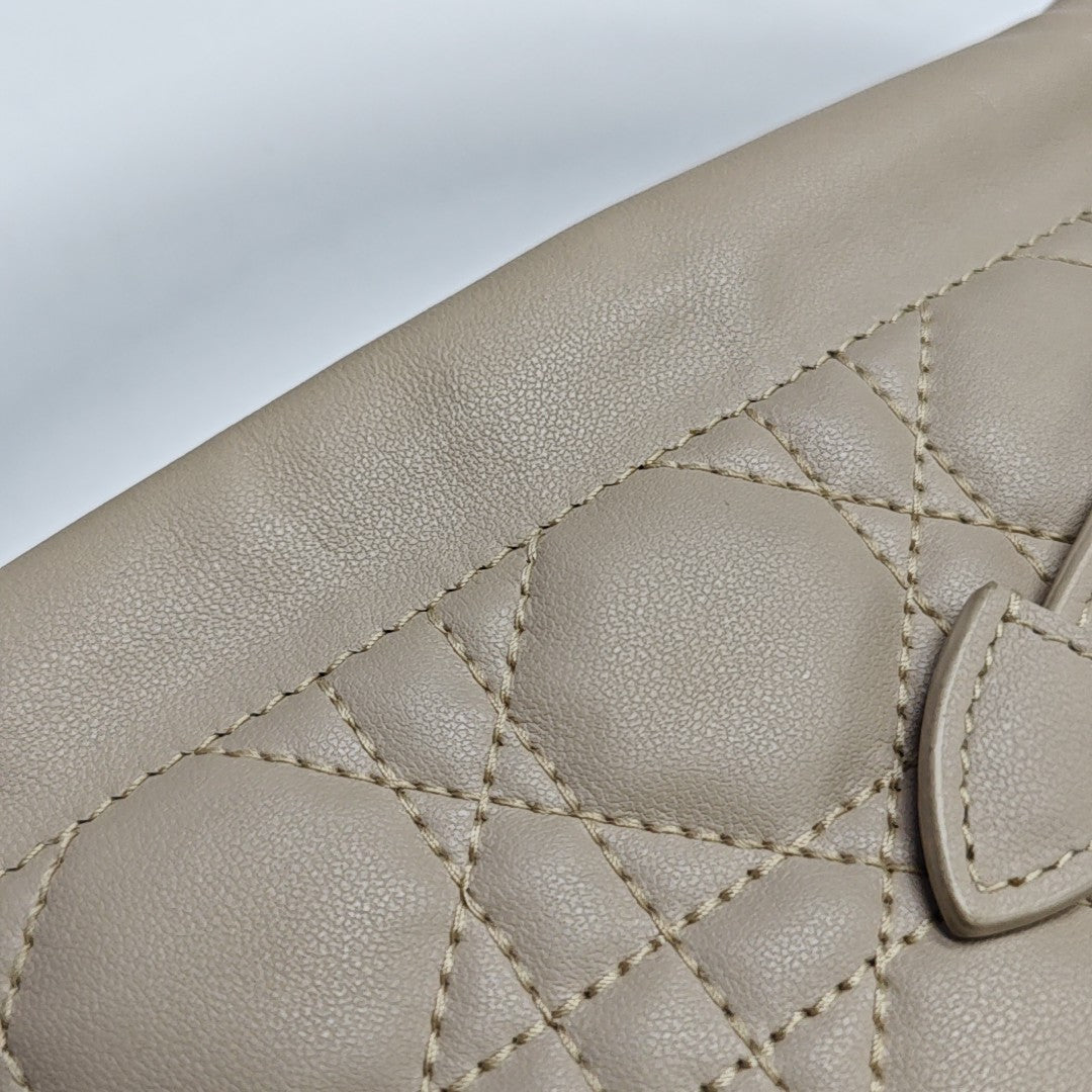 Authenticated pre-owned  Lady Dior Milly Mini Lambskin Beige - Shoulder Bag at Looply