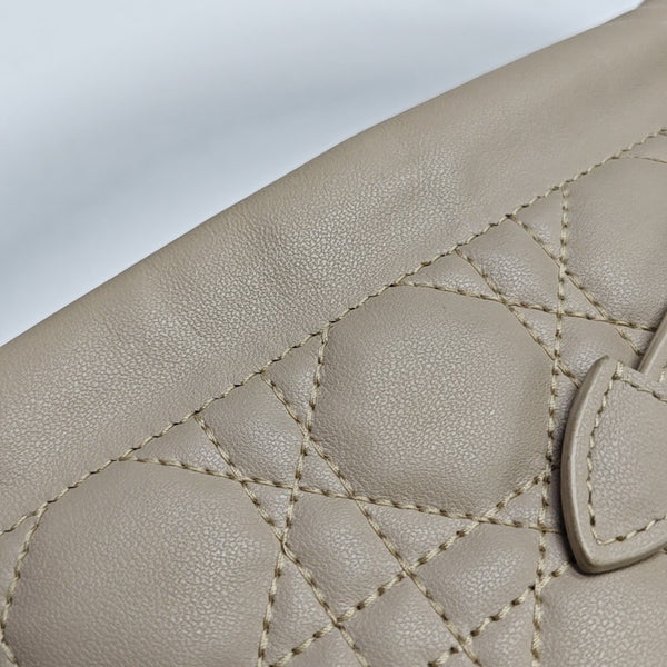 Authenticated pre-owned  Lady Dior Milly Mini Lambskin Beige - Shoulder Bag at Looply