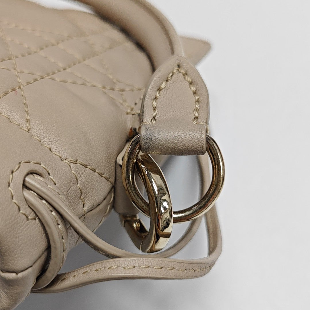 Authenticated pre-owned  Lady Dior Milly Mini Lambskin Beige - Shoulder Bag at Looply