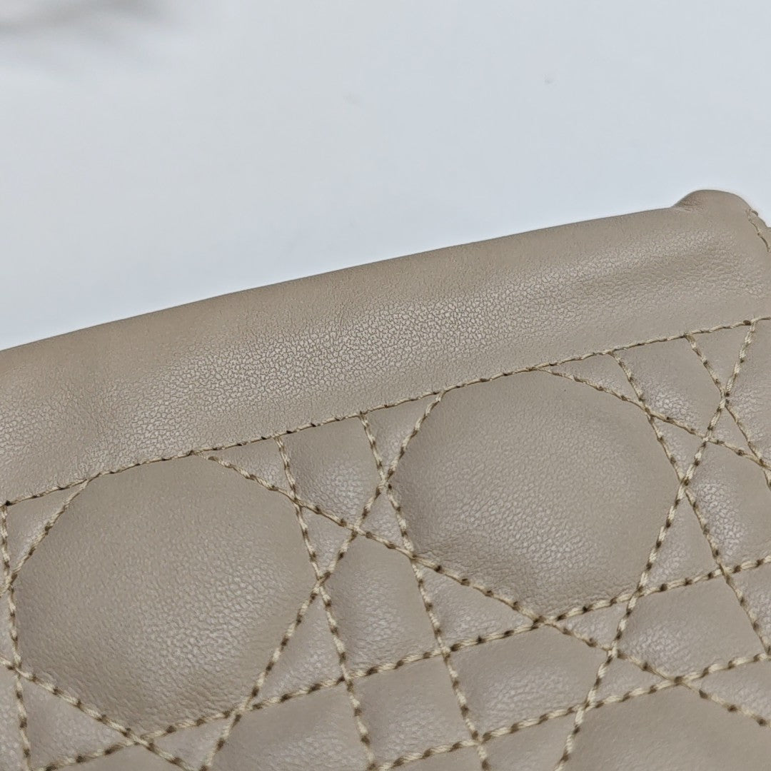 Authenticated pre-owned  Lady Dior Milly Mini Lambskin Beige - Shoulder Bag at Looply