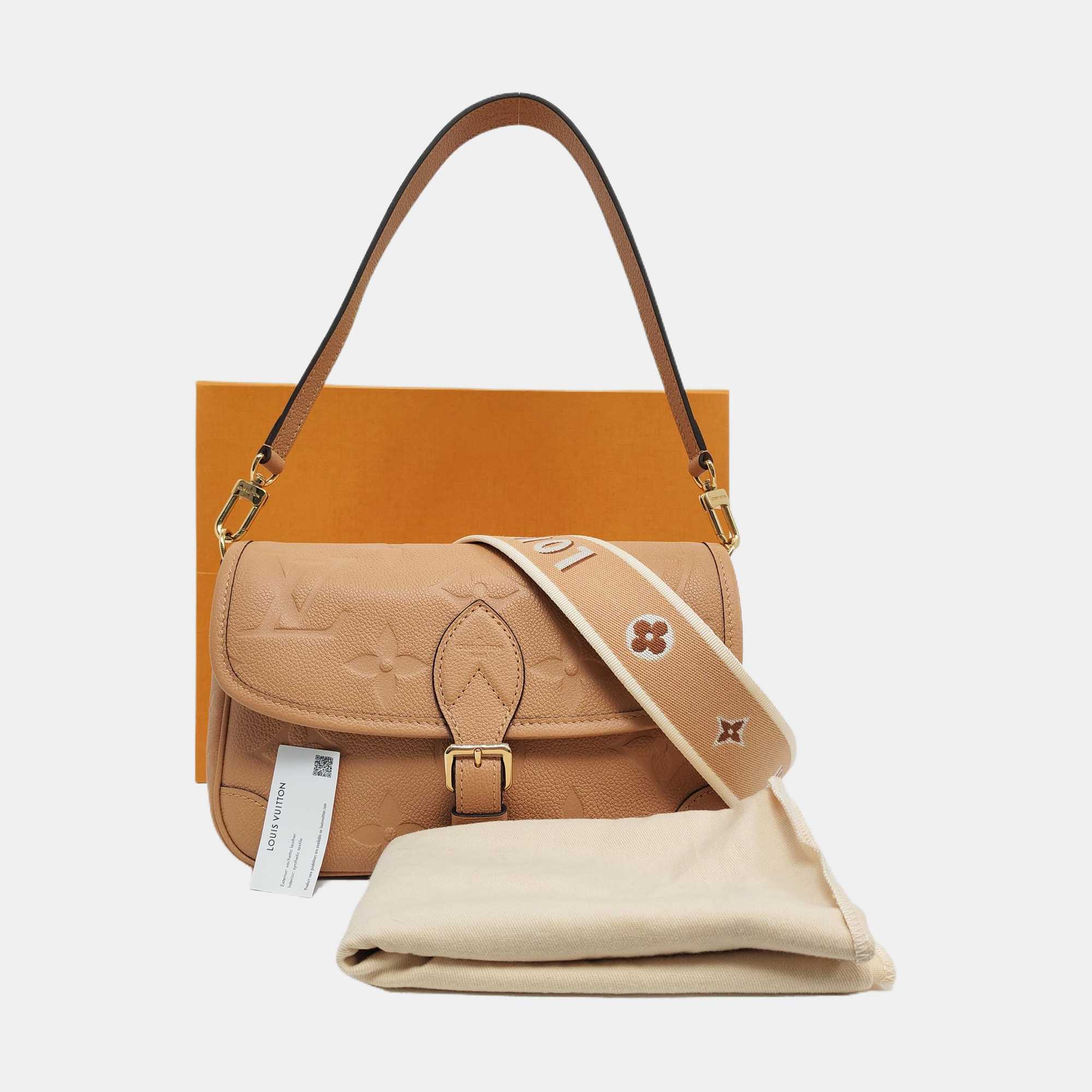 DIANE PM Monogram Calfskin Brown