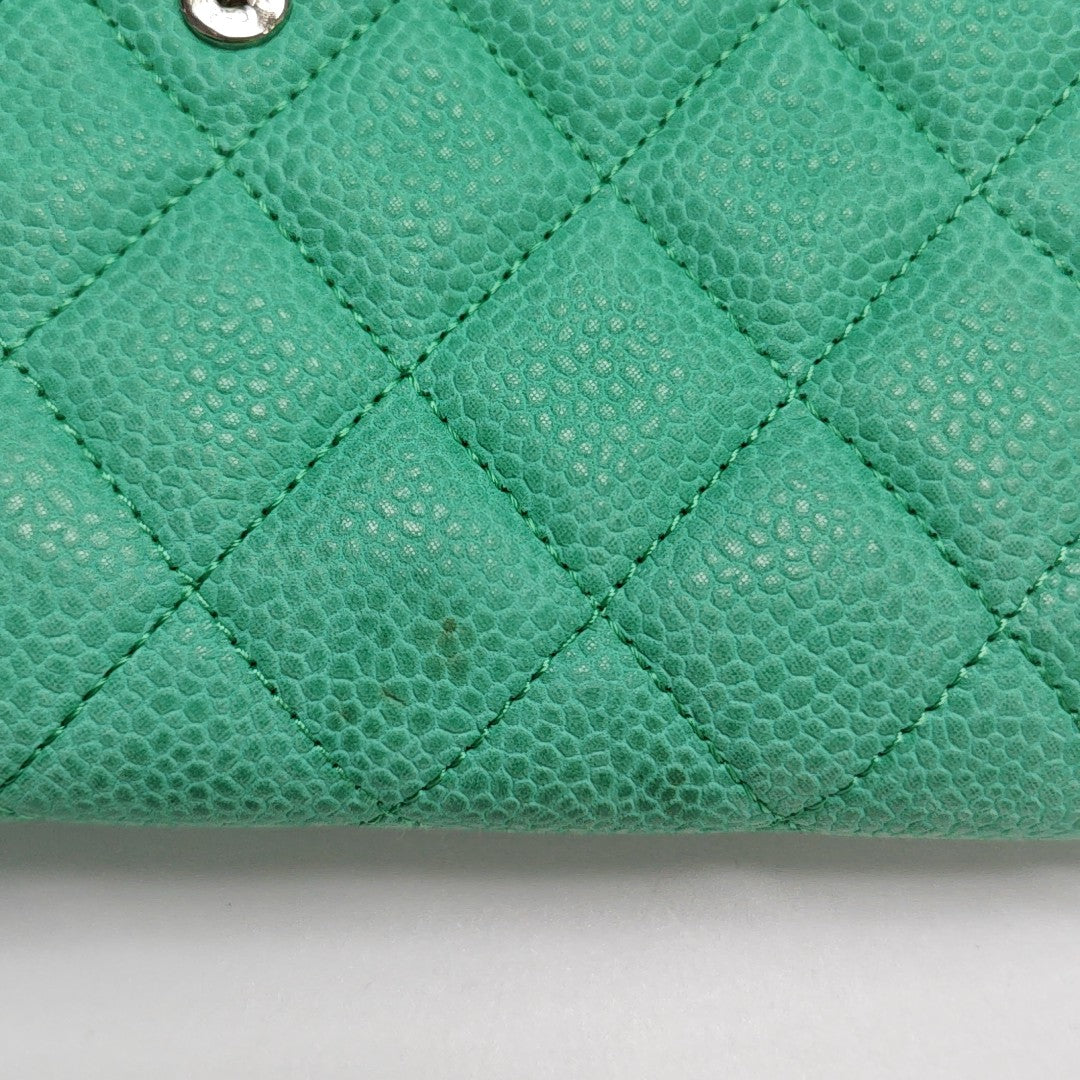 Quilted Grained Calfskin Green