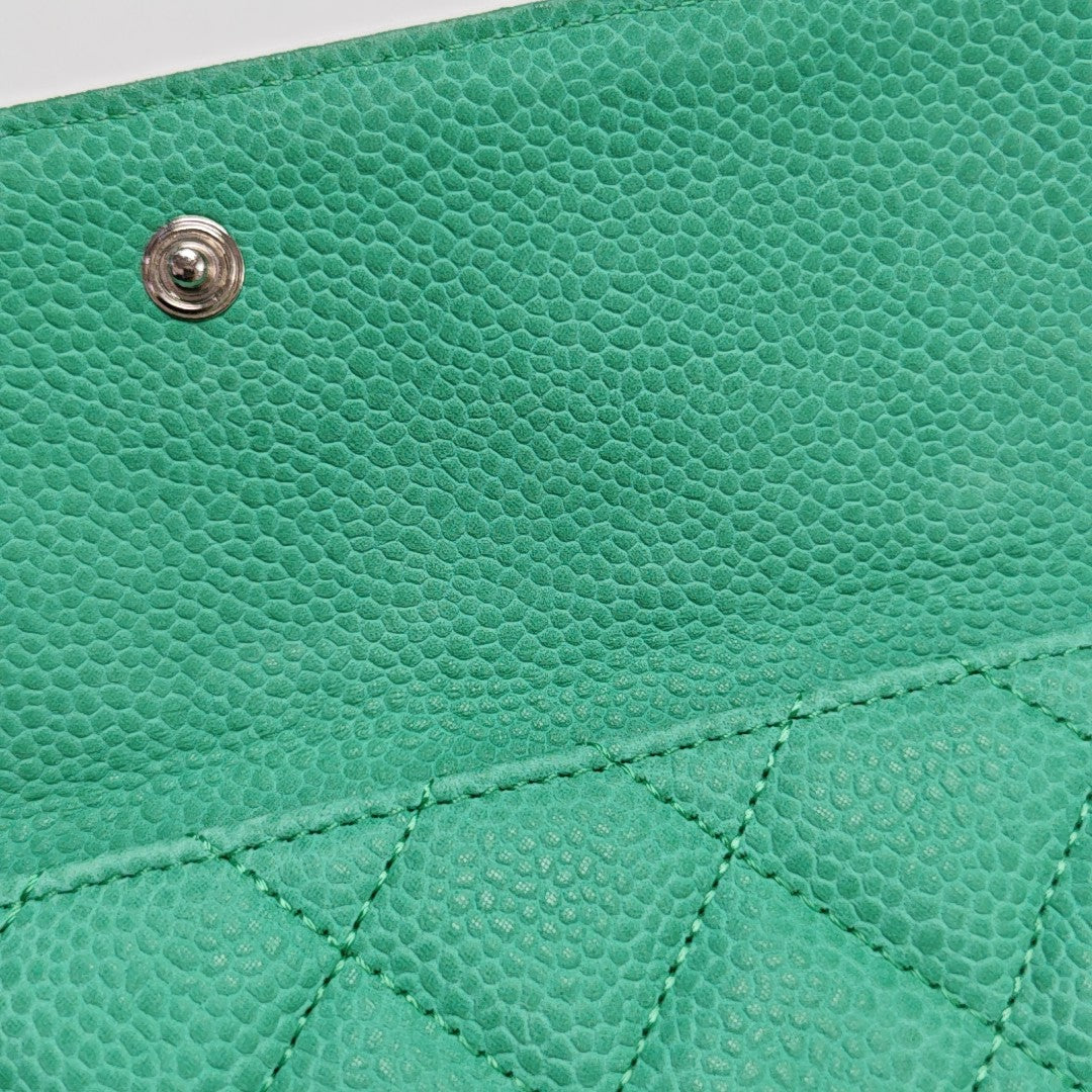 Quilted Grained Calfskin Green