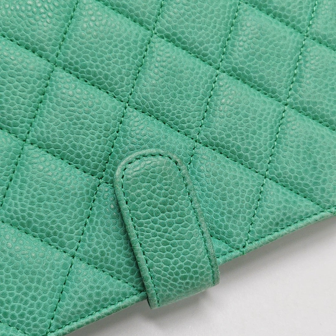 Quilted Grained Calfskin Green